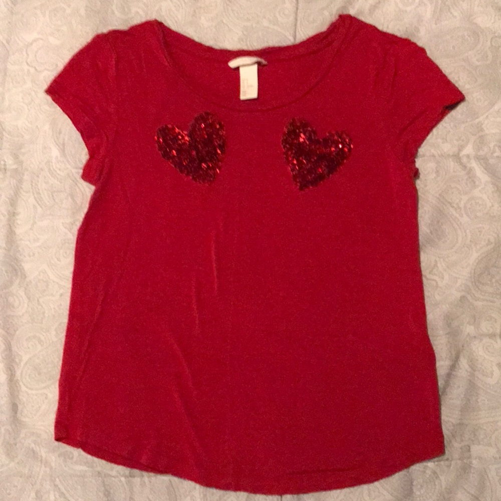 Sequined heart shirt